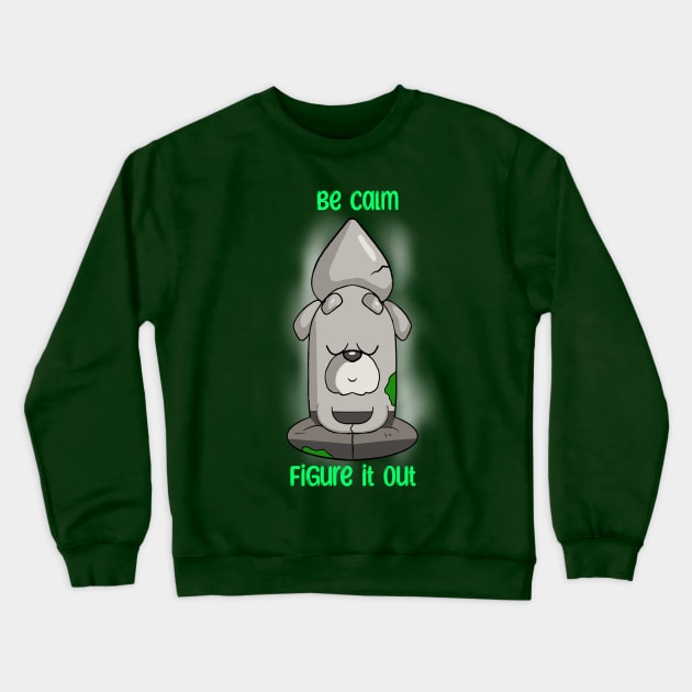 Meditation Gnome Crewneck Sweatshirt by BmacArtistry